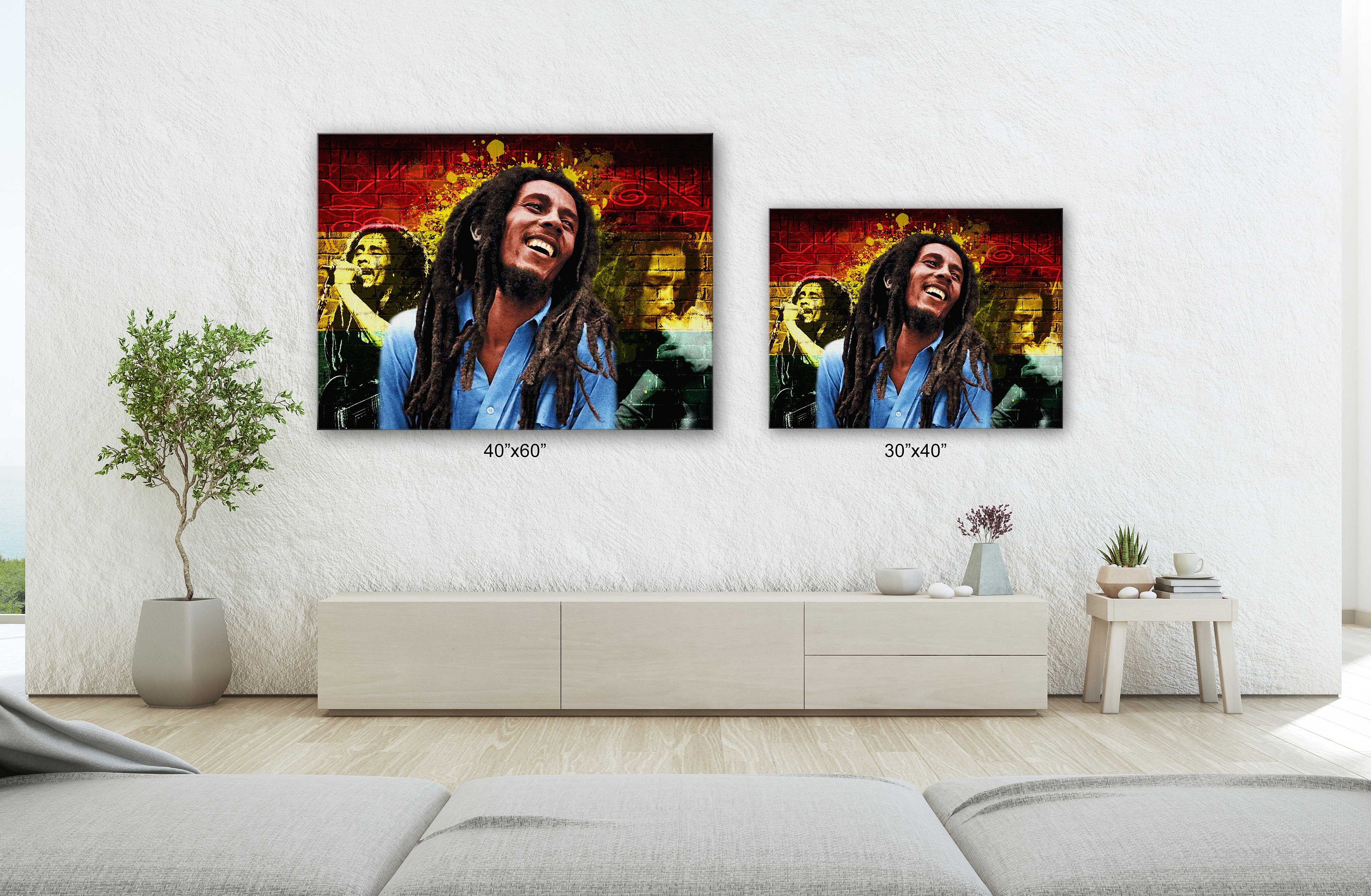 Bob Marley Art Canvas Bob Legend & Legacy Reggae Art Canvas | Etsy