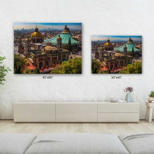 Famous Places Art Canvas-our Lady of Guadalupe Mexico City Art - Etsy