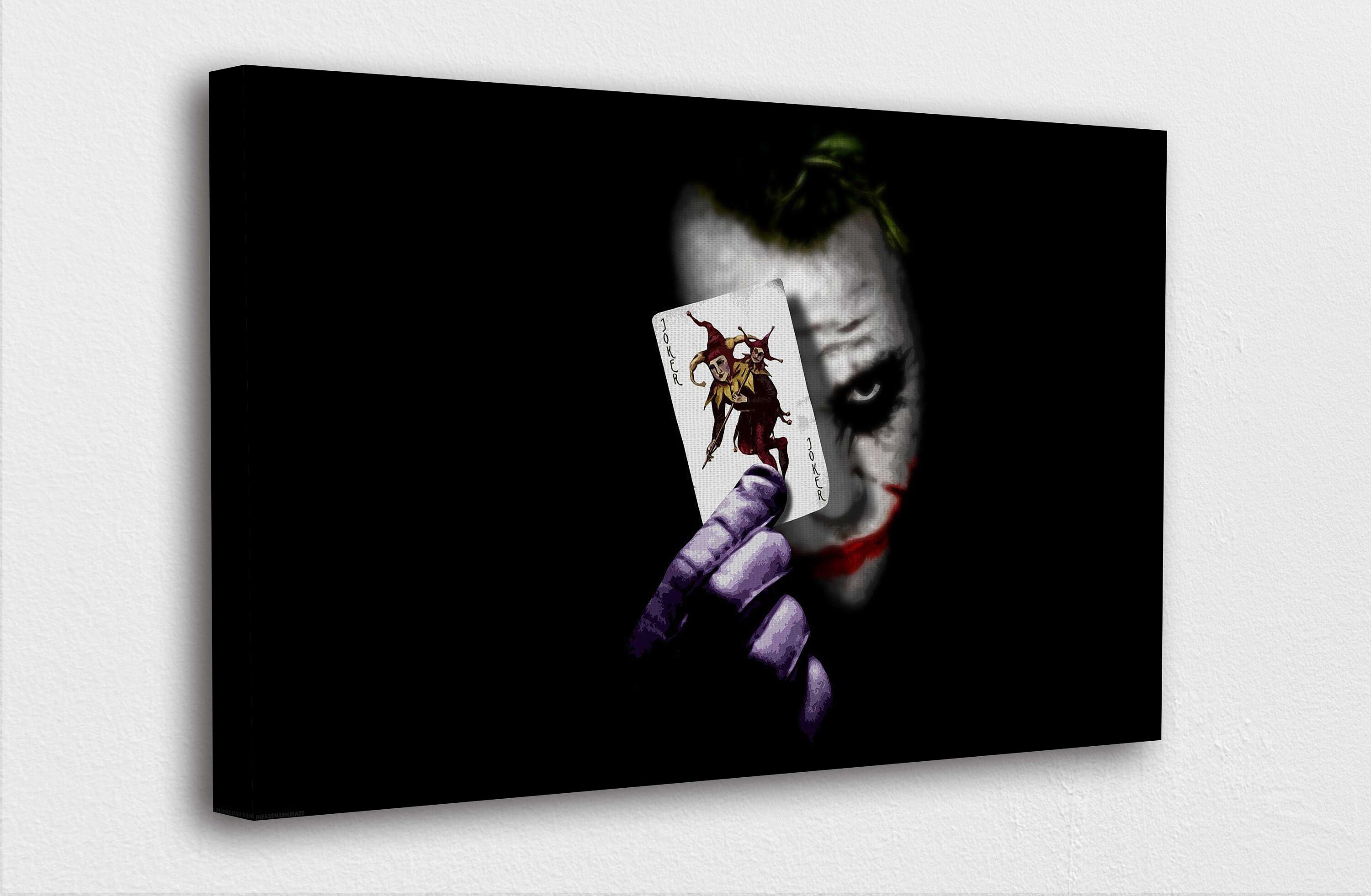 Joker Art Canvas PosterJoker in Joker Card Trick Art Canvas Etsy