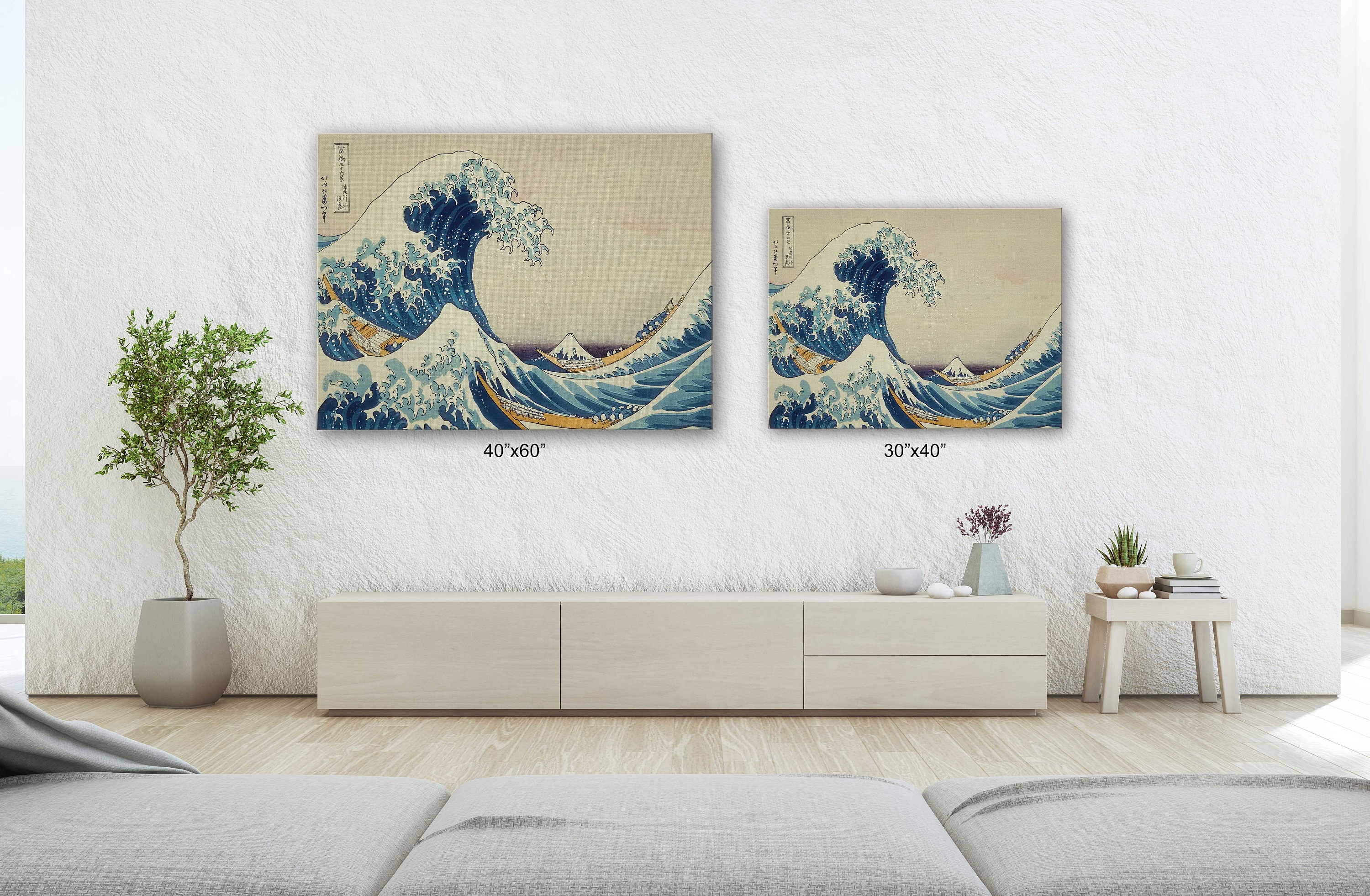 Classic Art Canvas Poster-The Great Wave Off Kanagawa Art | Etsy