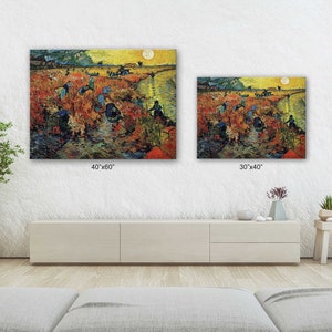 Vincent Van Gogh Art Canvas-farmers the Red Vineyard Art - Etsy