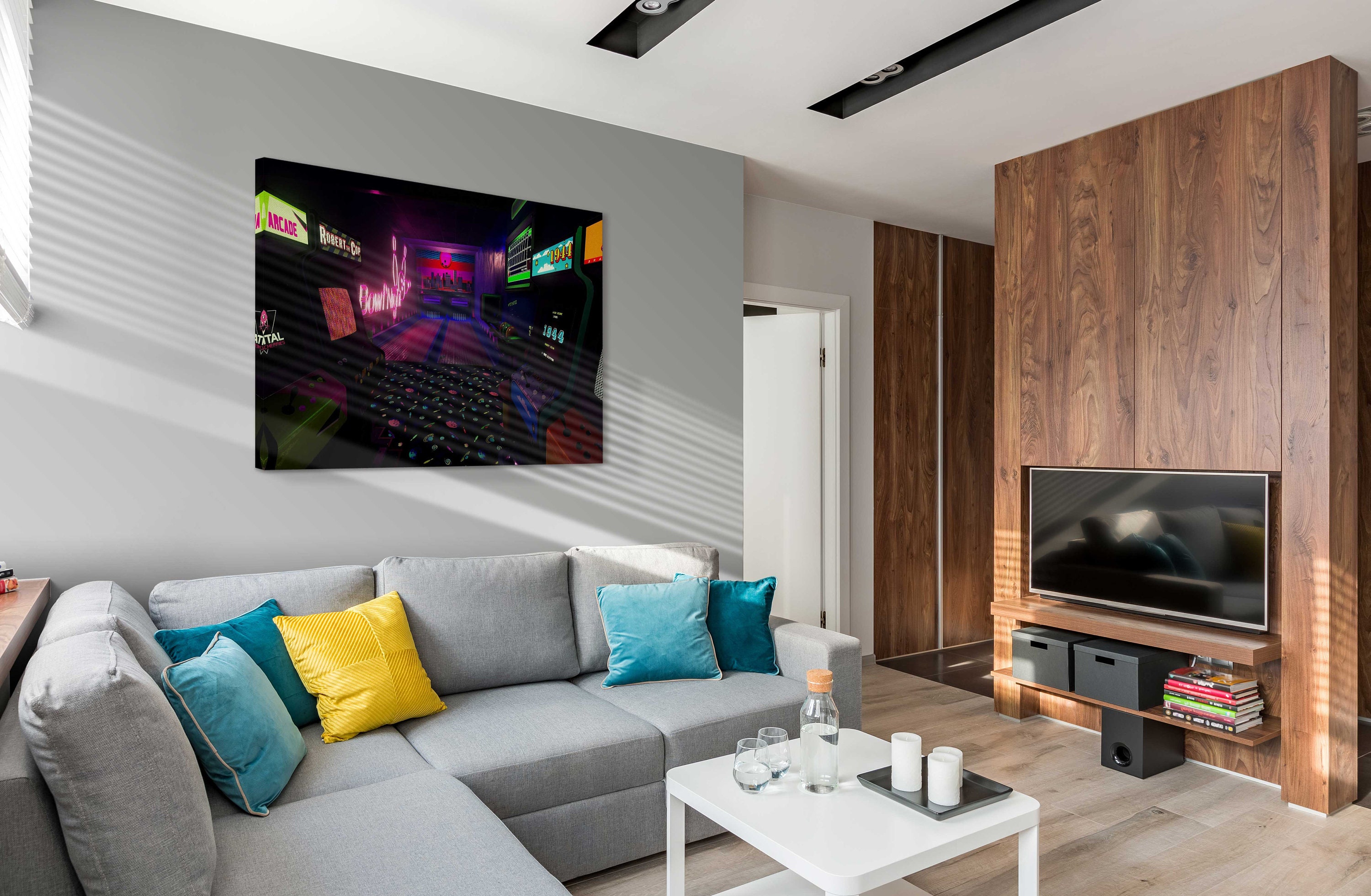 Game Room Wall Art Canvas arcade Retro Game Art Canvas Etsy