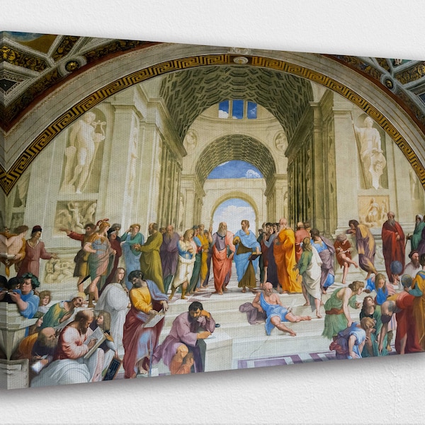 Classical Art Canvas Poster - School of Athens Art Canvas Poster/Printed Pictures Wall Art Decoration POSTER or CANVAS READY to Hang