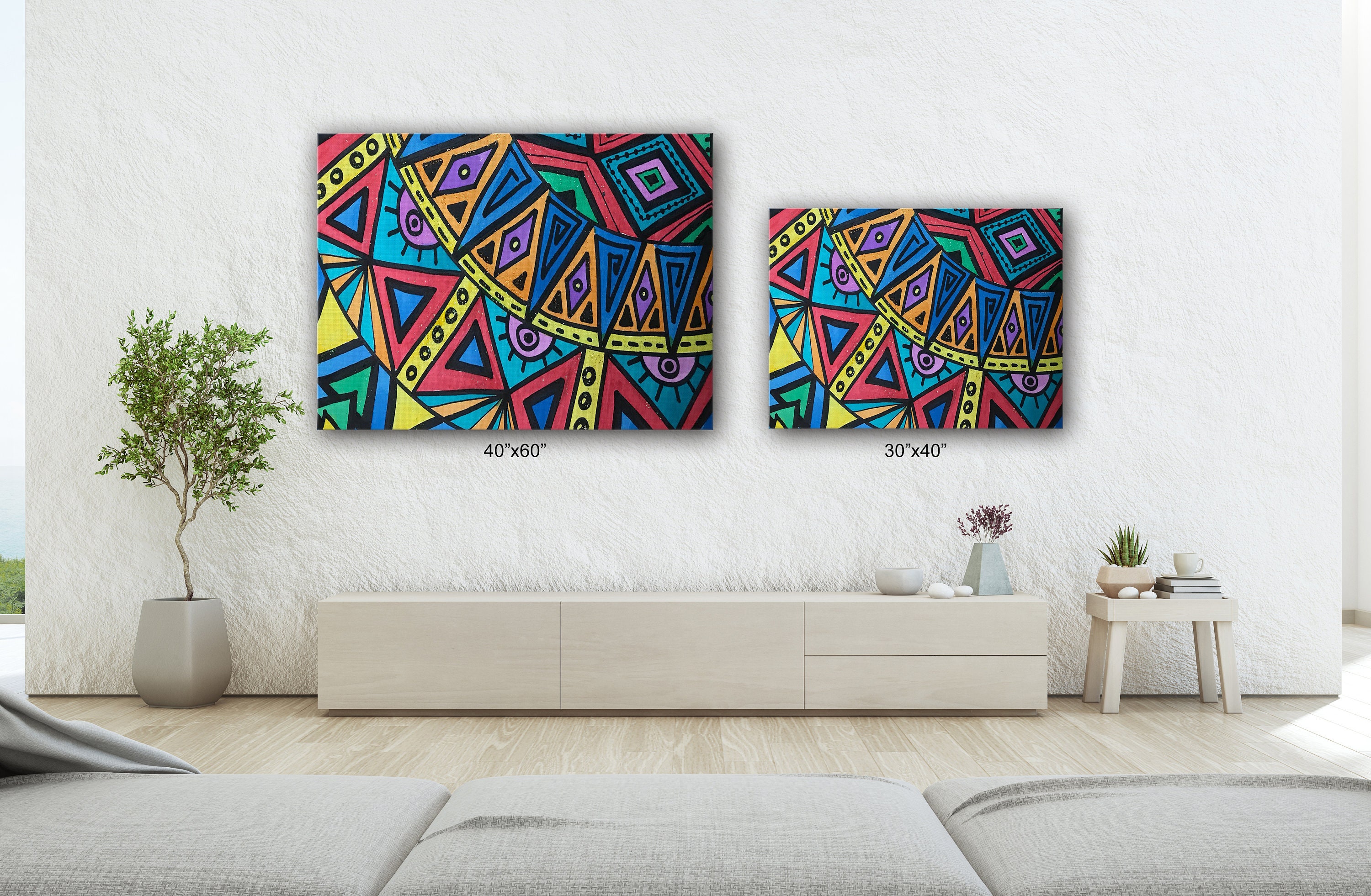 African Art Canvasafrican Abstract Art Pattern Poster/oil Etsy