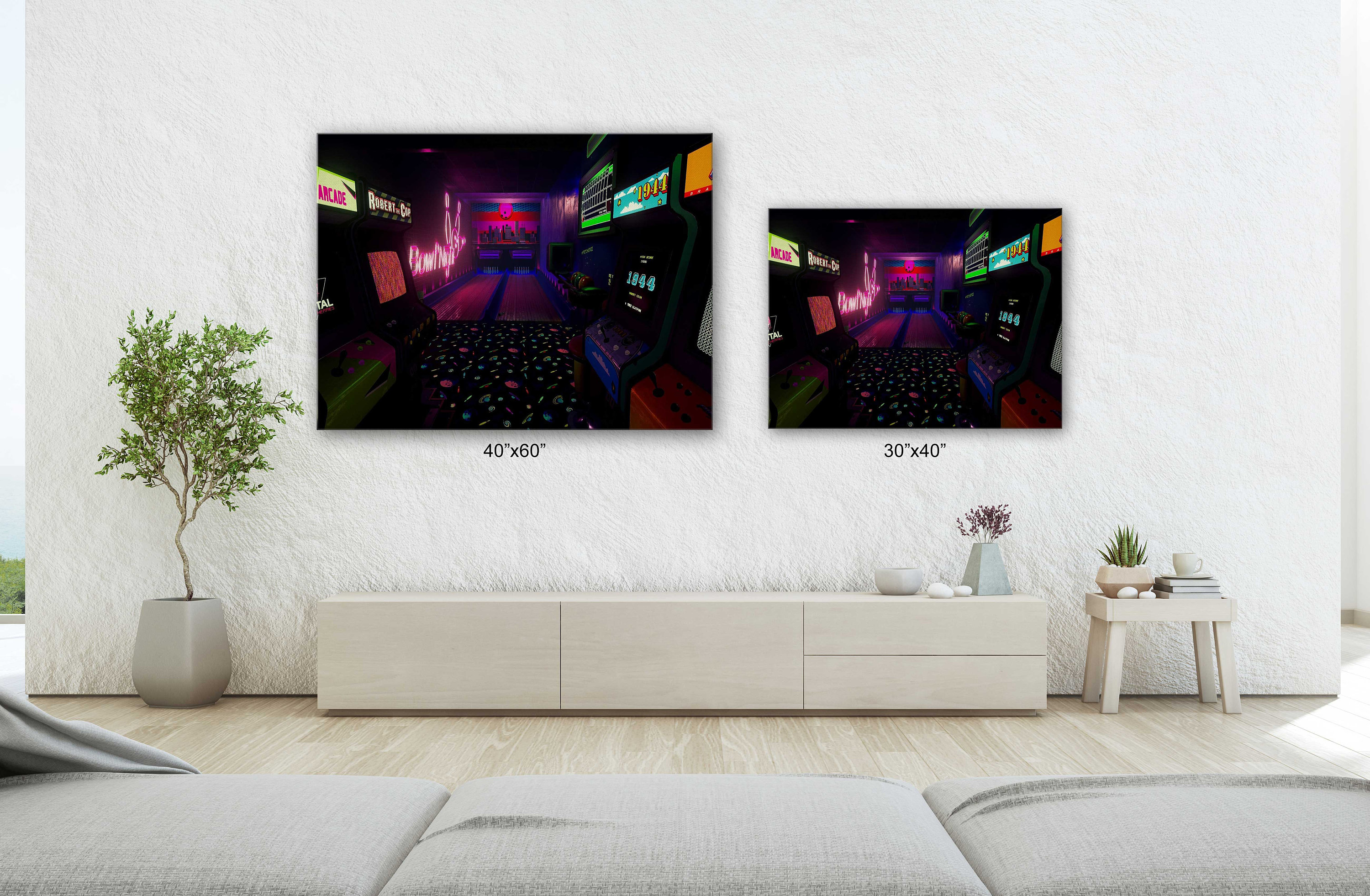 Game Room Wall Art Canvas arcade Retro Game Art Canvas Etsy