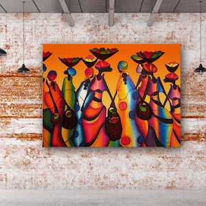 African Art Canvas-African Woman Colorful Abstract Art Poster/Printed Picture Wall Art Decoration POSTER or CANVAS READY to Hang image 5