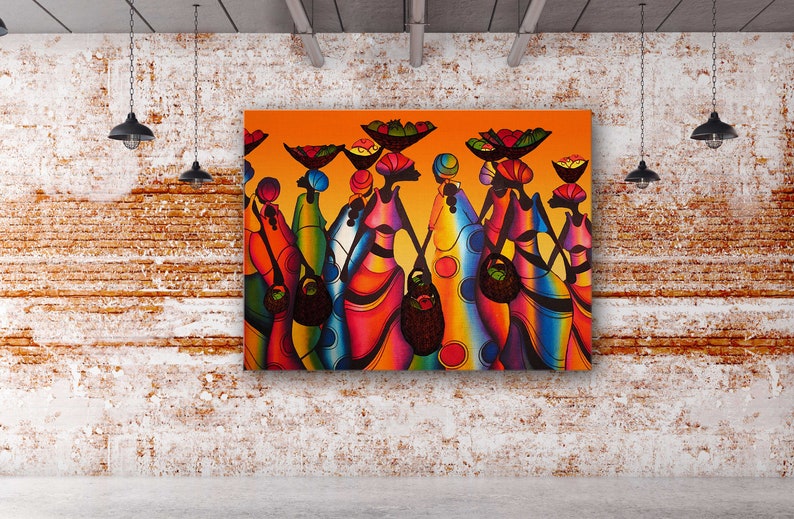 African Art Canvas-African Woman Colorful Abstract Art Poster/Printed Picture Wall Art Decoration POSTER or CANVAS READY to Hang image 5