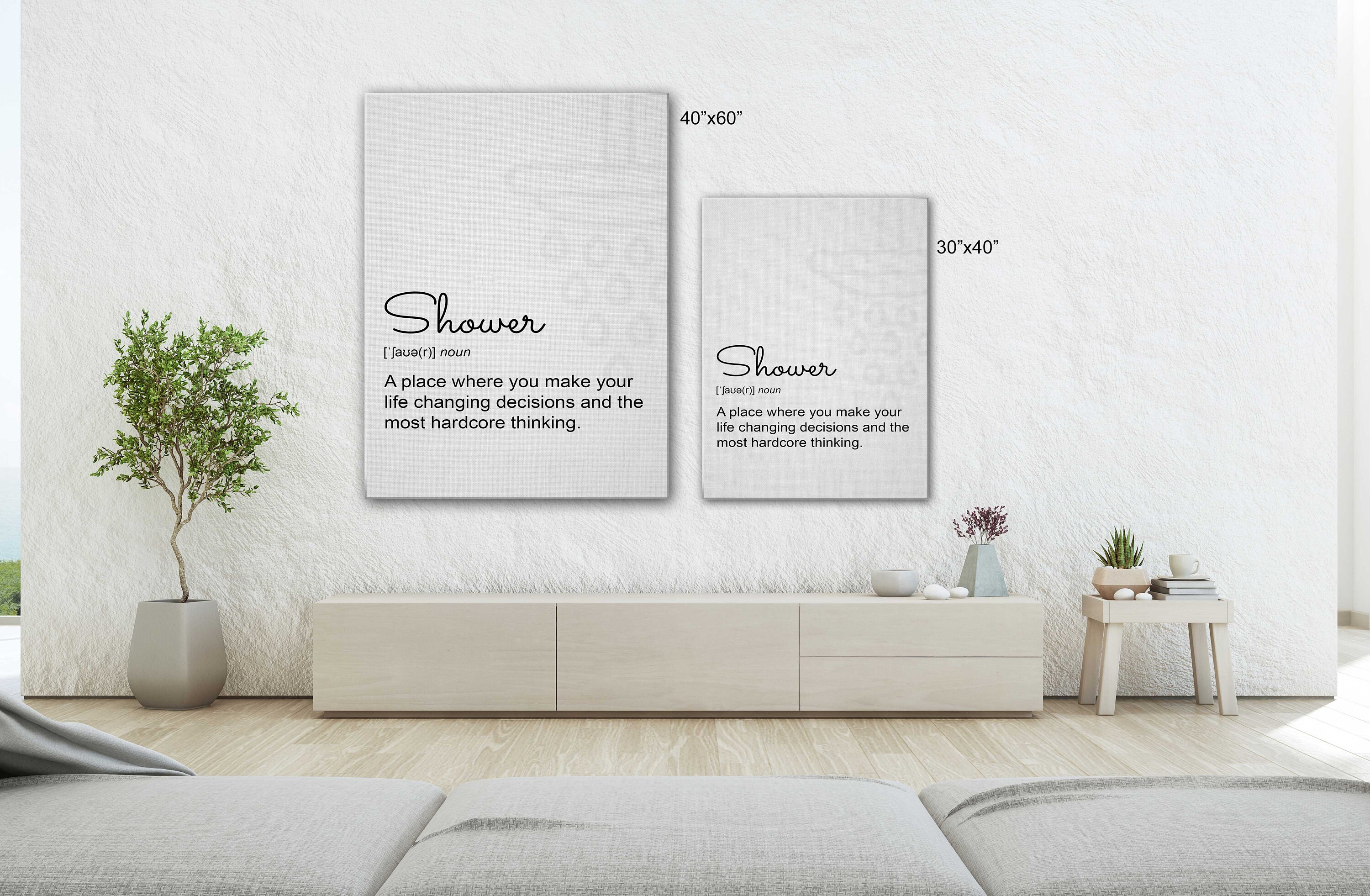 Badezimmer Kunst Leinwand Dusch Definition Badezimmer Kunst | Etsy