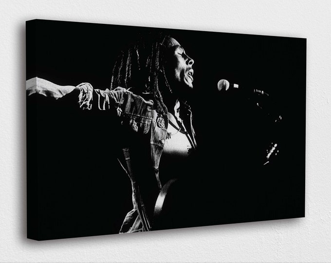 Bob Marley Art Canvas Bob Marley Concert Vintage Art Canvas Poster Printed Picture Wall Art Decoration POSTER or CANVAS READY to Hang Gift