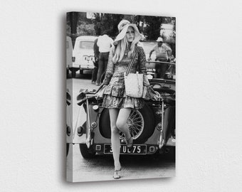 Brigitte Bardot Art Canvas-Brigitte Bardot Fashion Style Art Poster/Printed Picture Wall Art Decoration POSTER or CANVAS READY to Hang