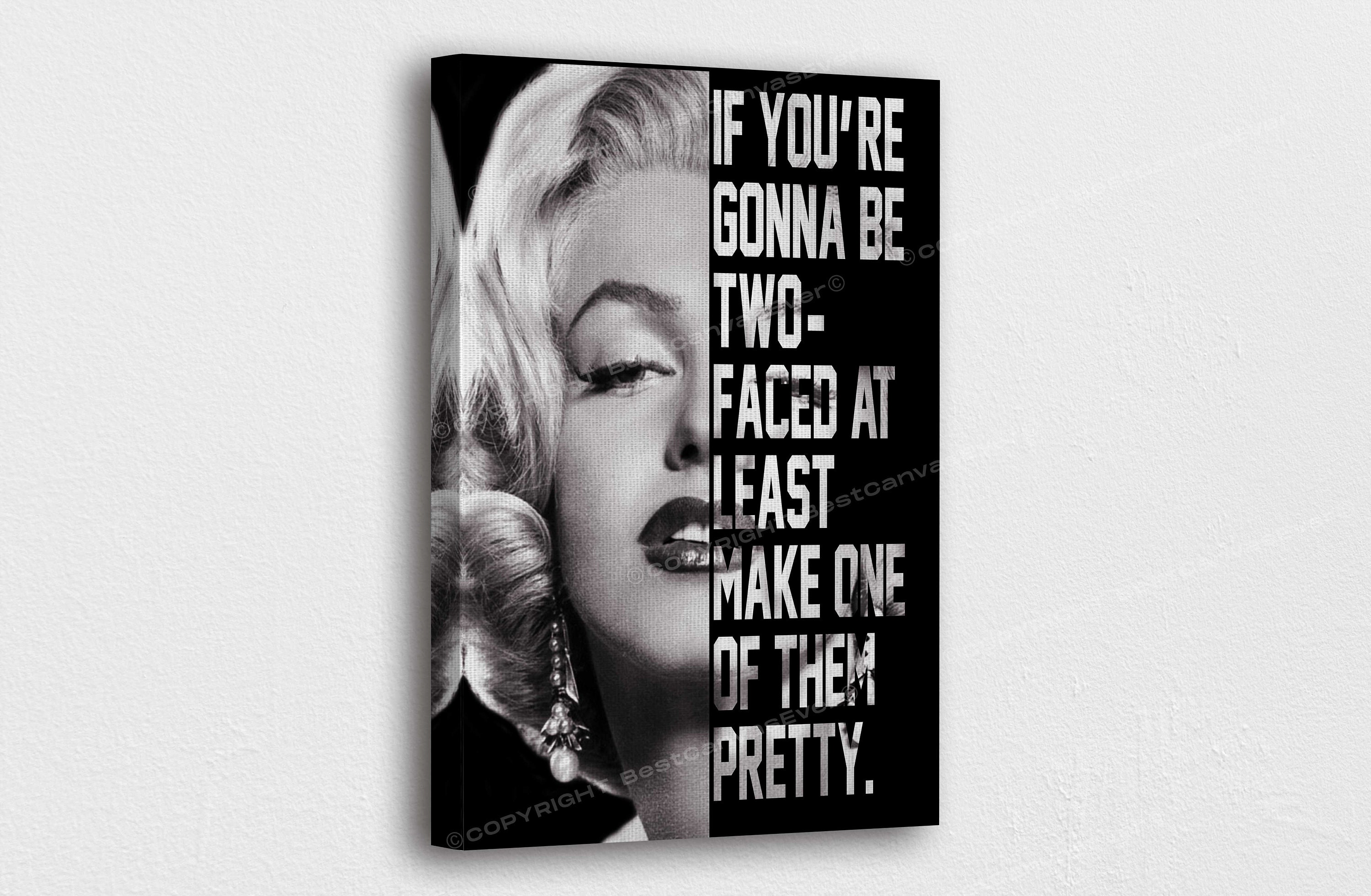 Marilyn Monroe Art Canvas-monroe Motivational Quotes Art - Etsy