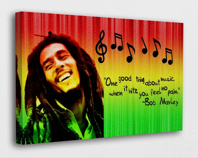 Bob Marley Art Canvas Bob Marley Quotes for Music Art Canvas Poster Printed Picture Wall Art Decoration POSTER or CANVAS READY to Hang Gift