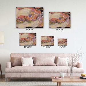 The Water Serpent Art Canvas Poster by Gustav Klimt Art Canvas Poster ...