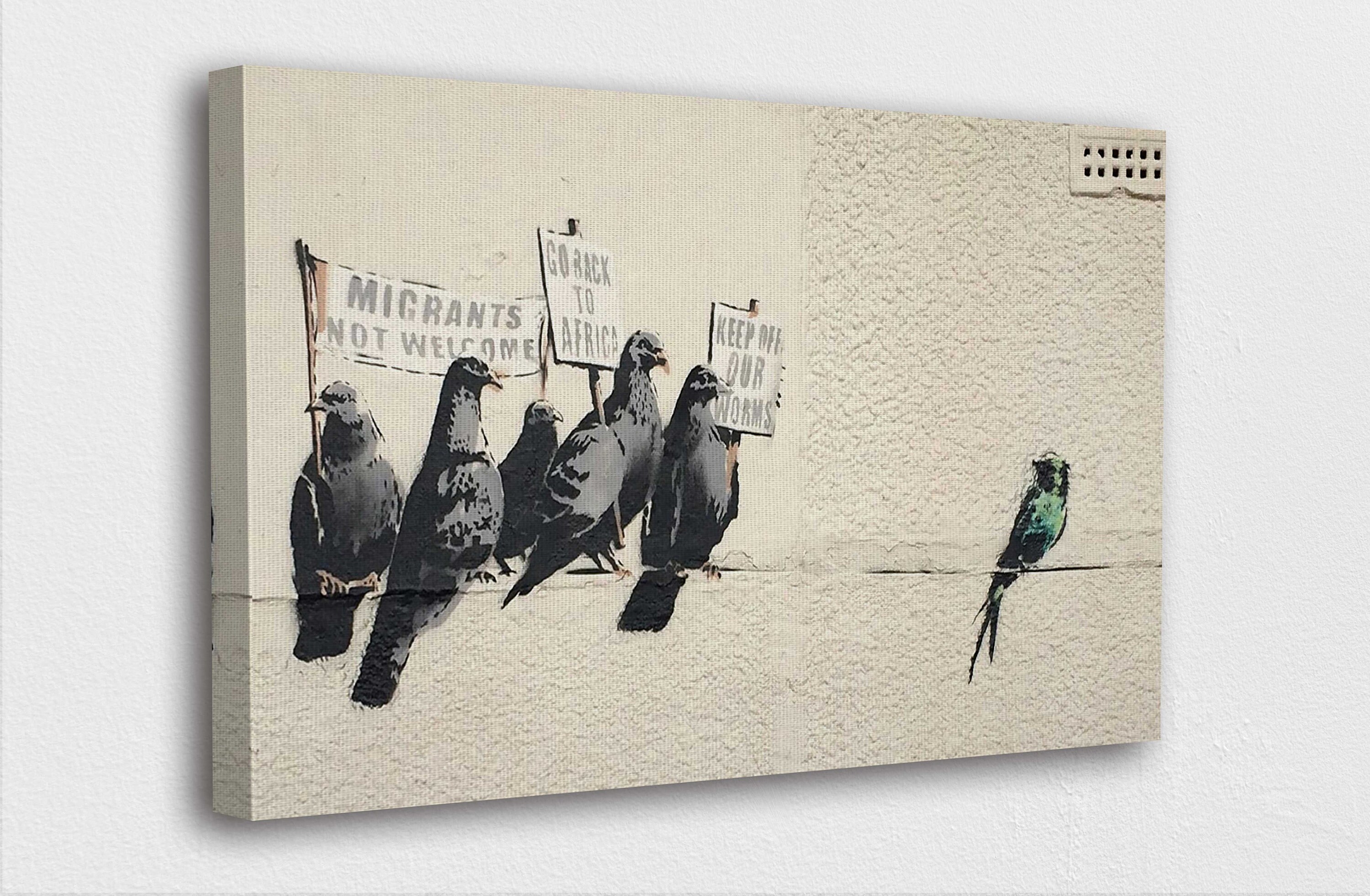 Banksy Street Art CanvasBanksy Birds Migrants Street Art Etsy