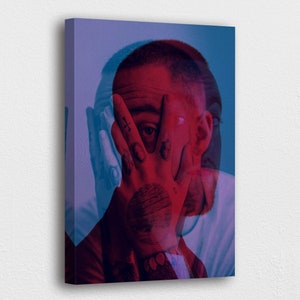 Mac Miller Art Canvas - Malcolm James Cover Face Abstract Poster/Printed Picture Wall Art Decoration POSTER or CANVAS READY to Hang