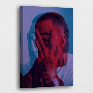 Mac Miller Art Canvas - Malcolm James Cover Face Abstract Poster/Printed Picture Wall Art Decoration POSTER or CANVAS READY to Hang