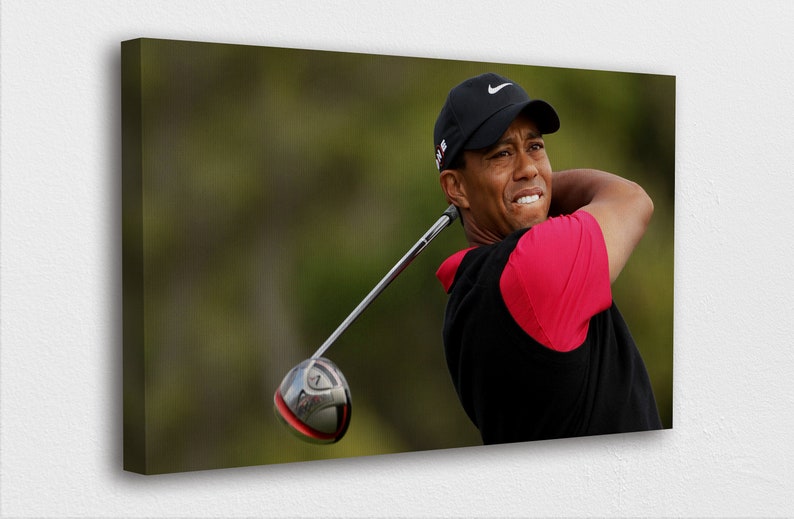 Tiger Woods Poster Canvas Golf Club American Professional ...