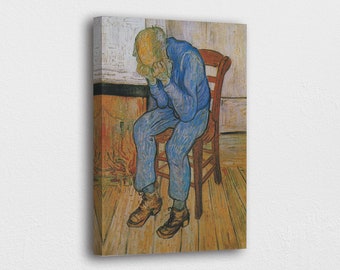 Vincent Van Gogh Art Canvas-Old Man in Sorrow Art Canvas Poster/Printed Picture Wall Art Decoration POSTER or CANVAS READY to Hang Gift