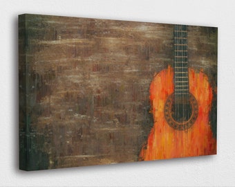 Paintings Of Guitars Etsy