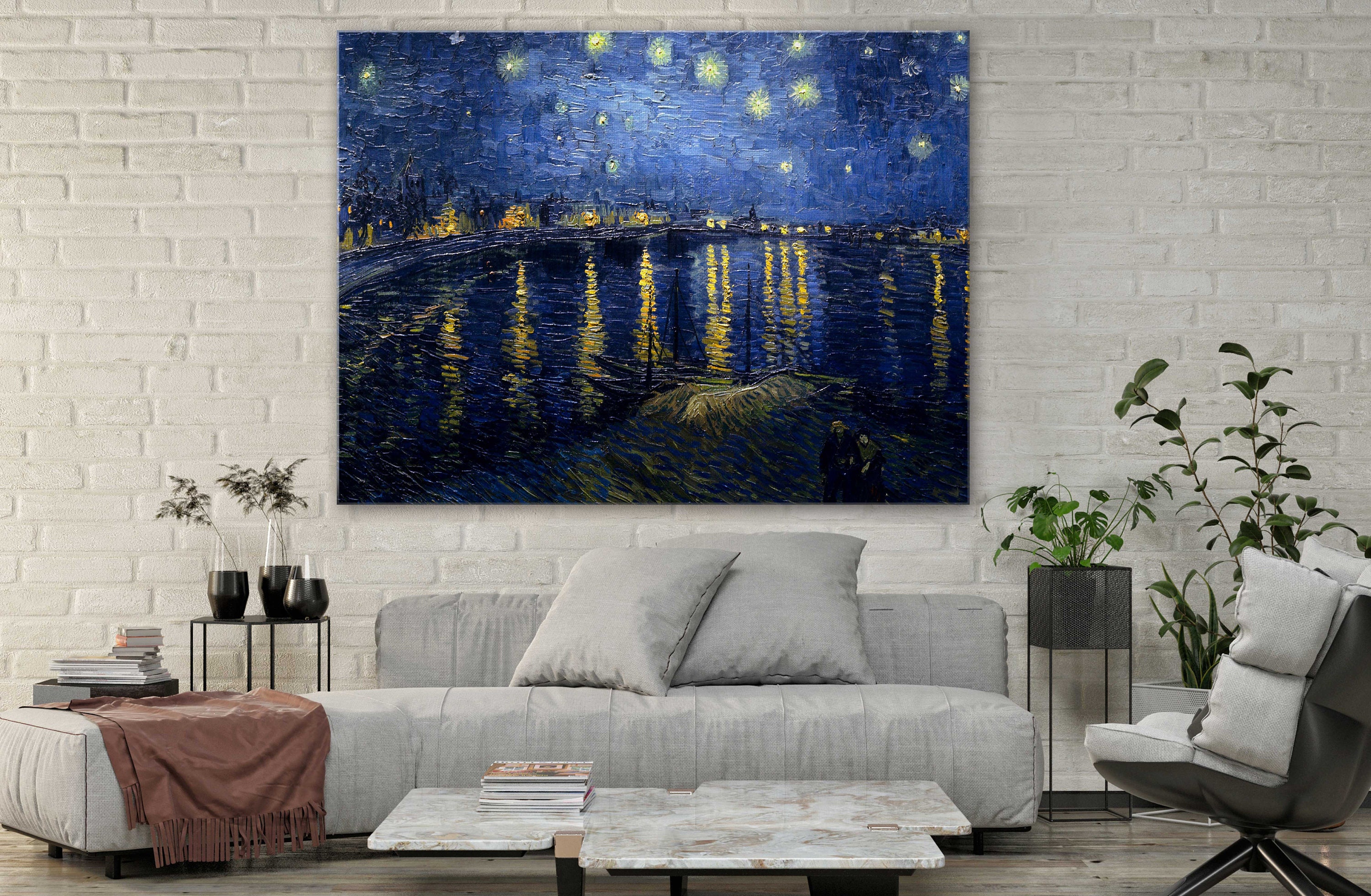 Discover Vincent Van Gogh Art Canvas - Starry Night Over The Rhone Canvas