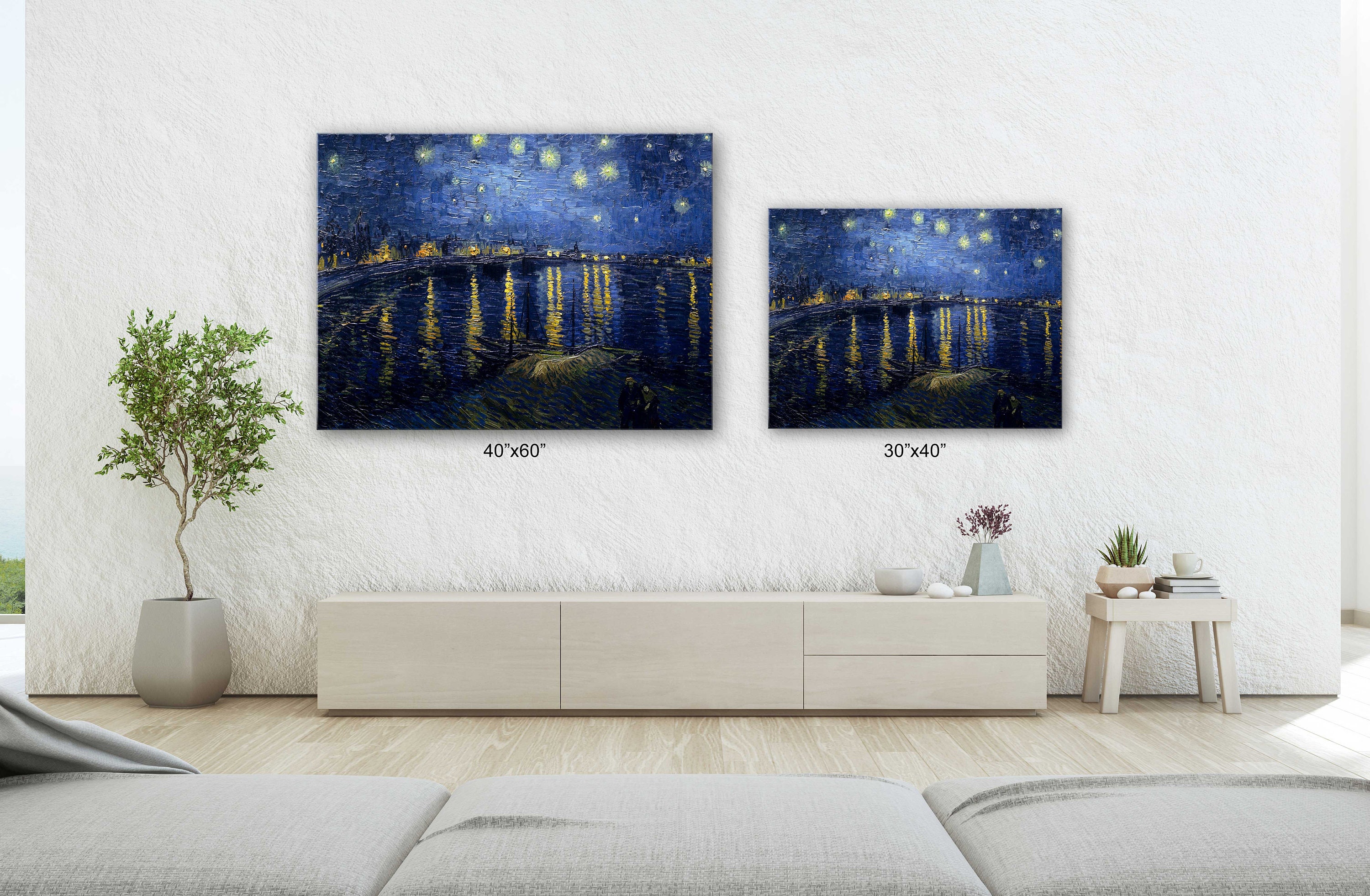 Discover Vincent Van Gogh Art Canvas - Starry Night Over The Rhone Canvas