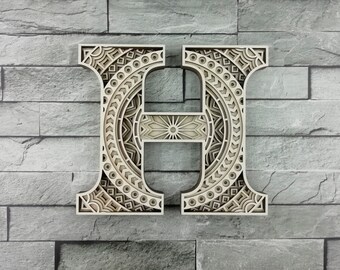 Download Mandala Letter H Etsy