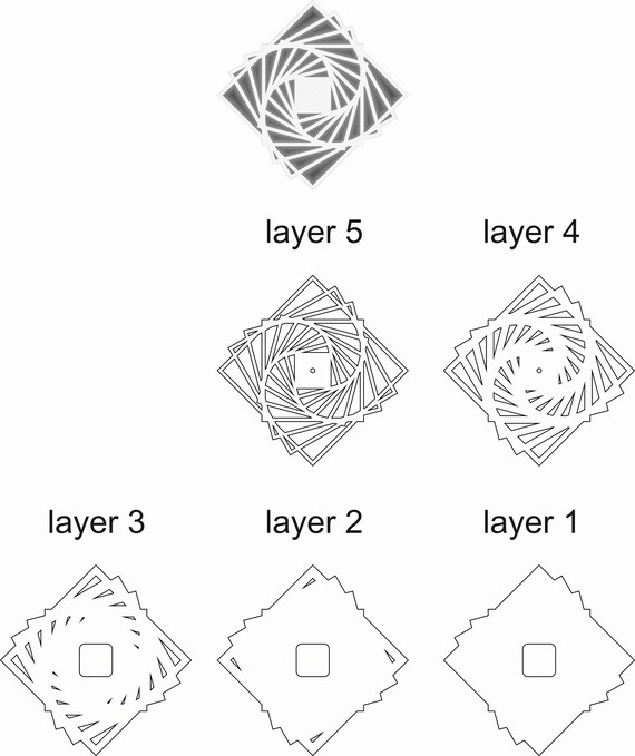 Download Layered Wall Clock Svg Laser Cut File Mandala 3d Clock Svg Etsy