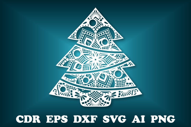Download Christmas Tree Svg Christmas Svg Cut File Mandala Christmas Etsy
