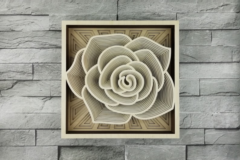 Download Layered Mandala SVG Laser cut file Mandala 3D Rose Laser ...