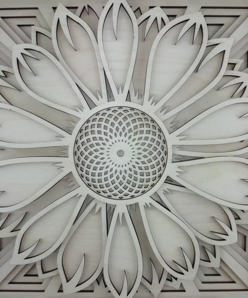 Download Layered Mandala SVG Laser cut file Mandala 3D Flower | Etsy