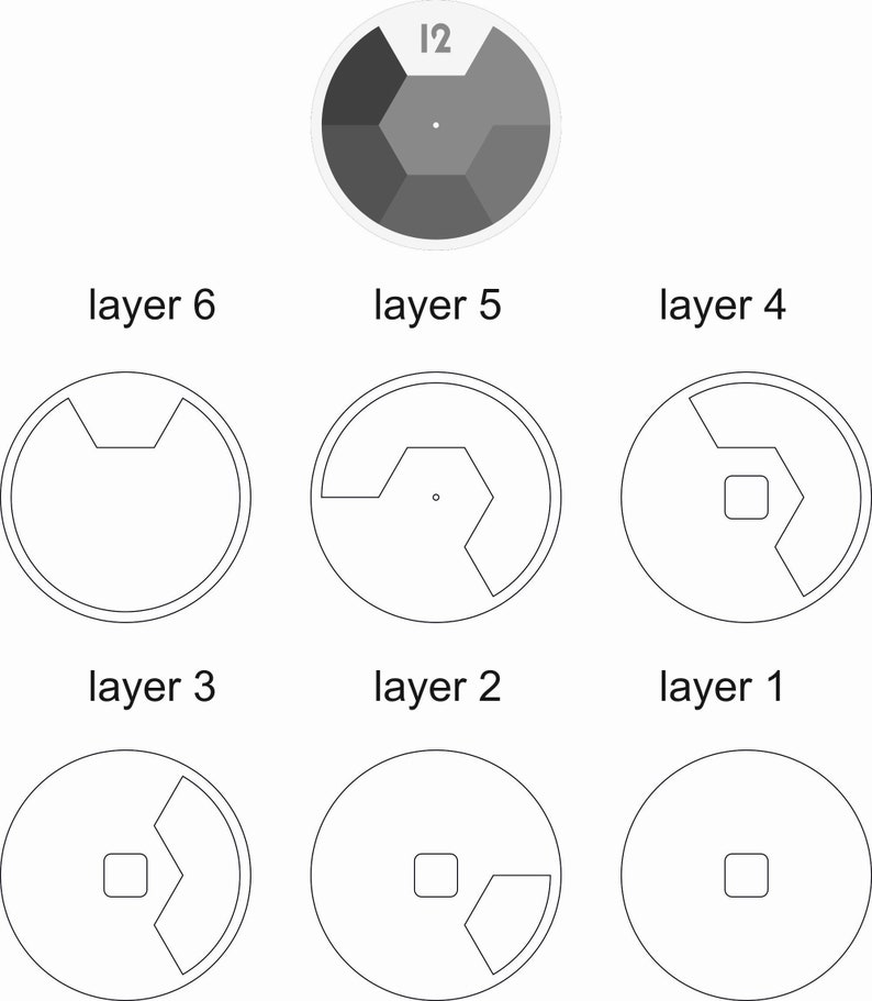 Download Layered Wall Clock SVG Laser cut file Mandala 3D Clock SVG | Etsy