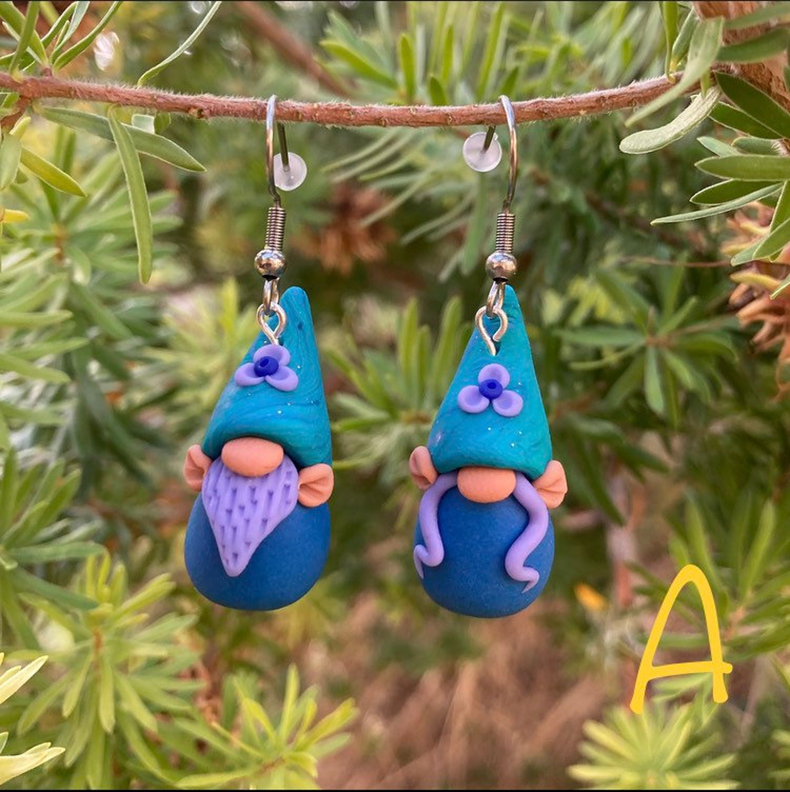 Mini Gnome Earrings Handmade Polymer Clay Gnome Earrings Etsy