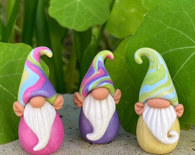Pastel Swirl Mini Gnomes Tiny Gnomes Etsy