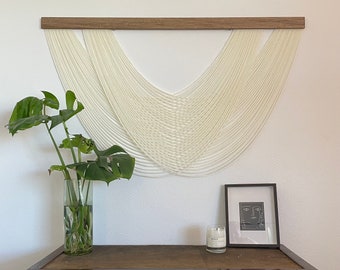 Isla in Cream - Yarn Wall Hanging - Large Wall Art