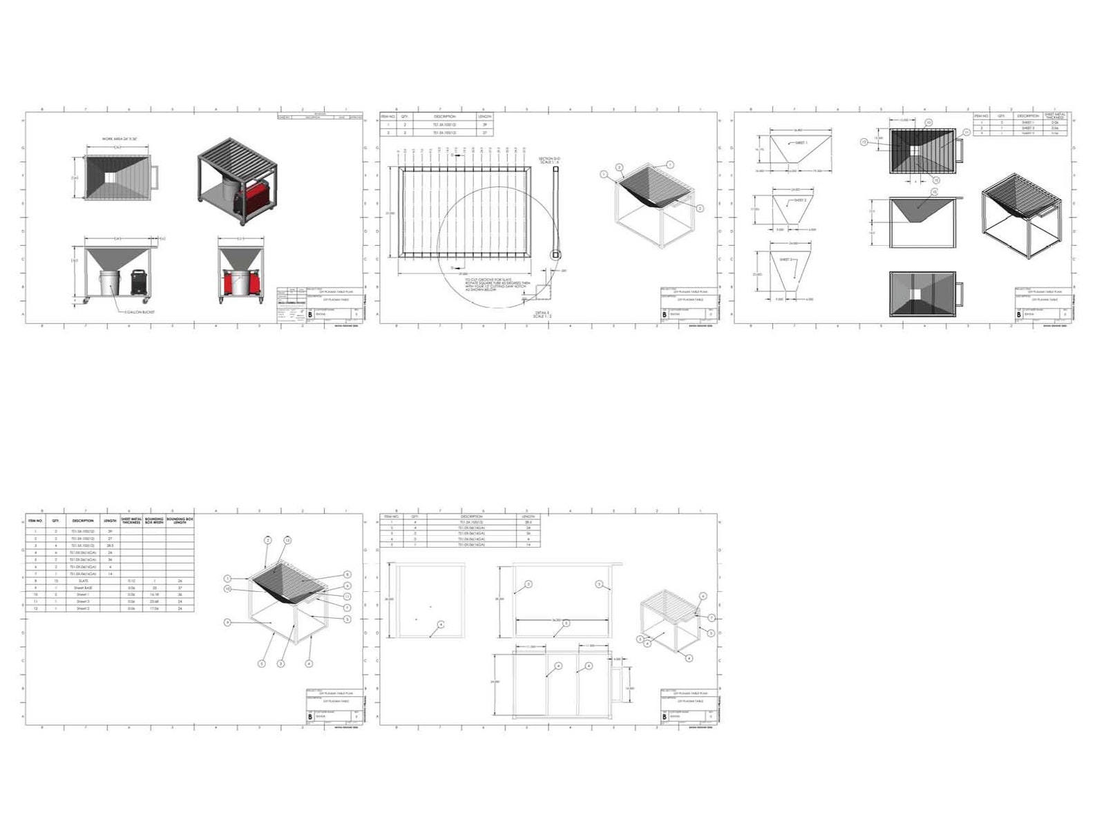 DIY Plasma Table Plans standard 24 X 36 Work Etsy