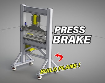 DIY Shop Hydraulic Press Brake - Digital Build Plans [inches]