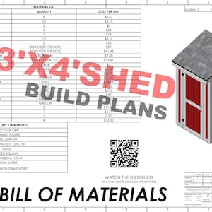 3x4 Lean To Shed Build Plans