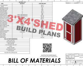 3x4 Lean To Shed Build Plans