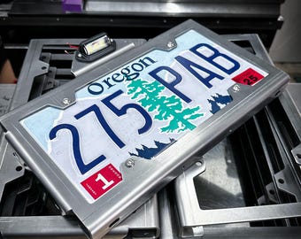 License Plate Frame Holder for Utility Trailers and Flatbeds