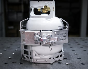 5 Pfund Propan Tank Zylinderhalterung, Wiege für Camping, Overlanding, Off Road, Grillen, Tacoma, Swarovski, Raptor, Universal-Montageplatte