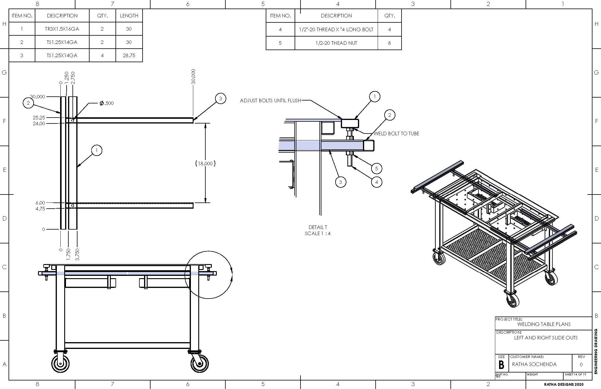 Welding Table Plans Bonus 3D Model standard & Metric DIY Etsy