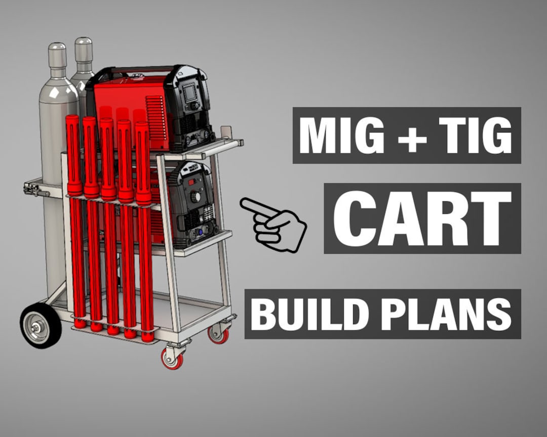 Mig Tig Welding CART Plans inches Metric Units Multipurpose Cart Build