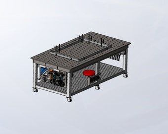 48 "X 96" Schweißvorrichtungstisch [StandardEINHEITEN] - Digitaler Bauplan