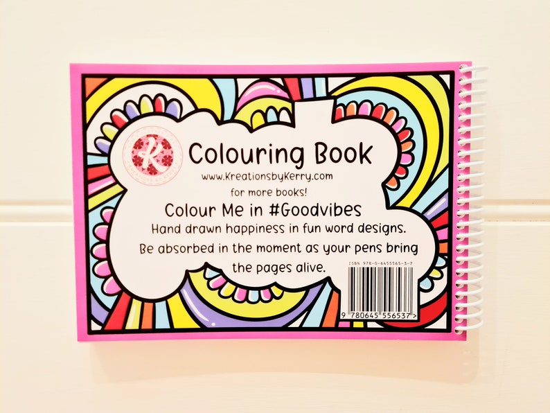 Colour Me in Goodvibes Adult Colouring Book for Stress, Anxiety Kids Colouring In Children's Activities image 5