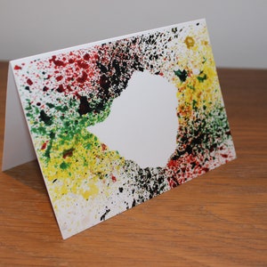Zimbabwean splattered card