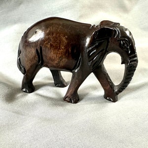 Handcrafted wooden elephant ornament