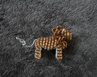 Lion beaded keyring