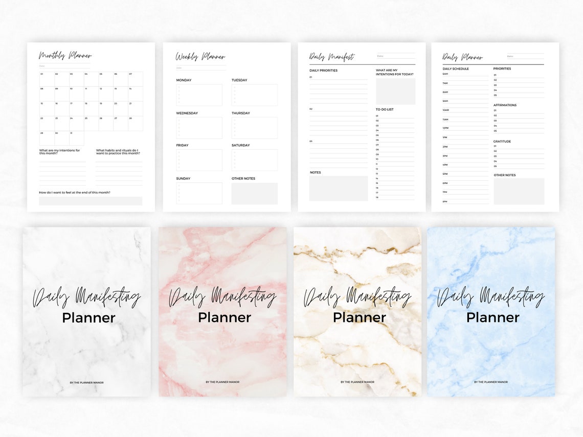 Daily Manifestation Planner Daily Manifesting Etsy