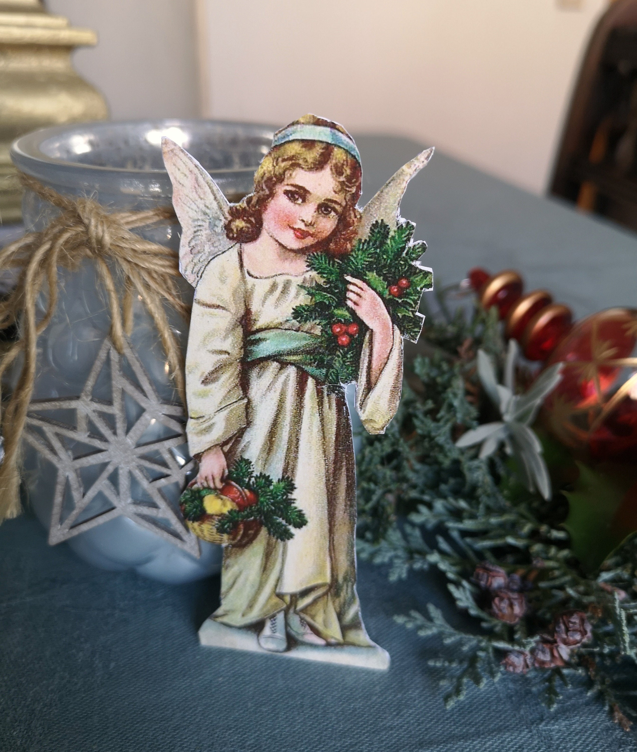 Nostalgic Advent and Christmas Decorations Little Angel With - Etsy