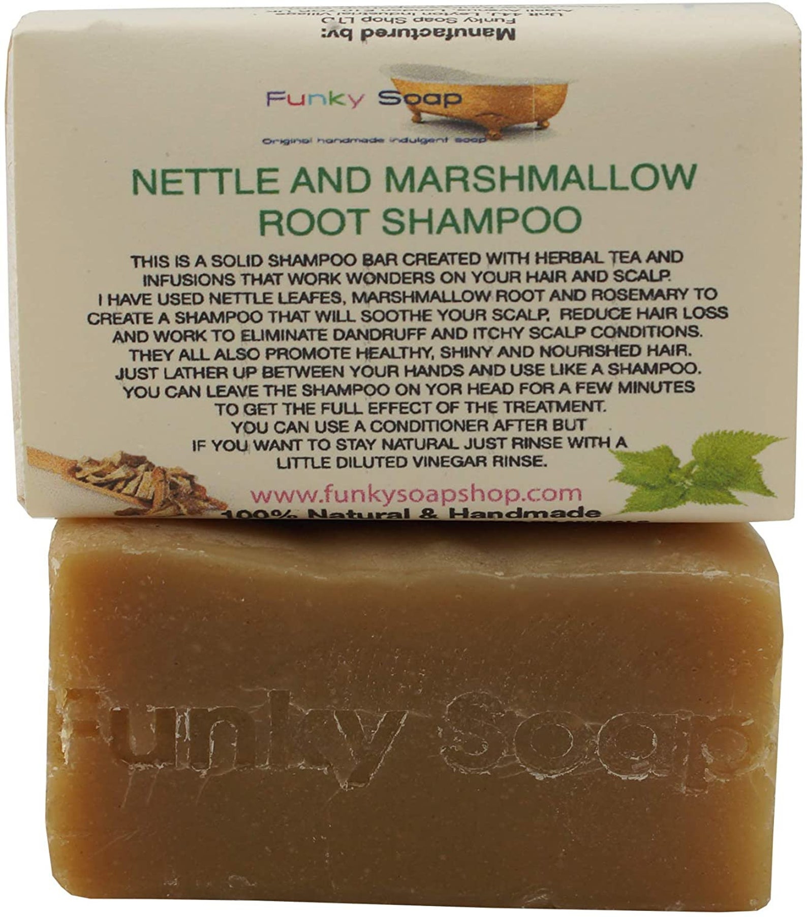Nettle Marshmallow Root Shampoo Bar Natural Handmade Etsy